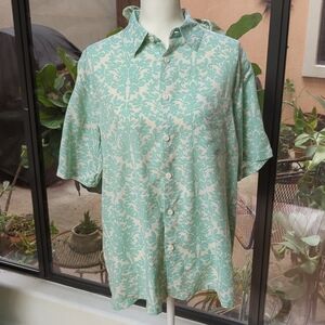 Vintage Silk brand Floral print Hawaiian shirt
